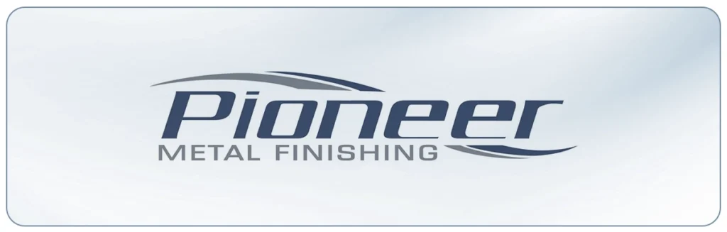 Pioneer Metal Finishing Distributor logo, an aluminum anodizing company