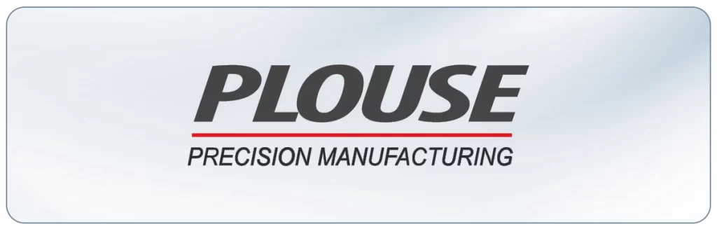 Plouse Precision Manufacturing logo, an aluminum anodizing company