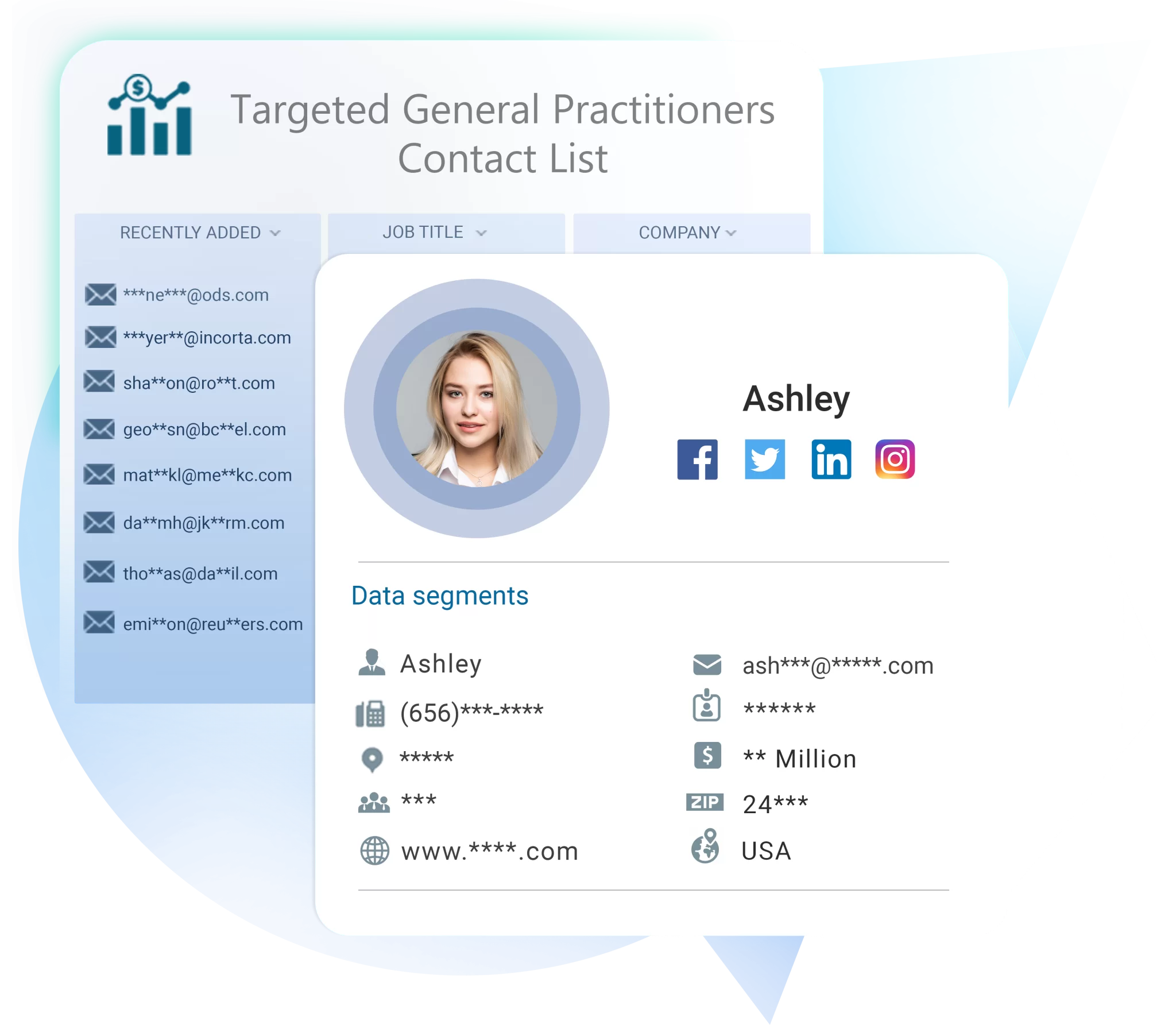 General practitioners email list from Blue Mail Media for healthcare marketing