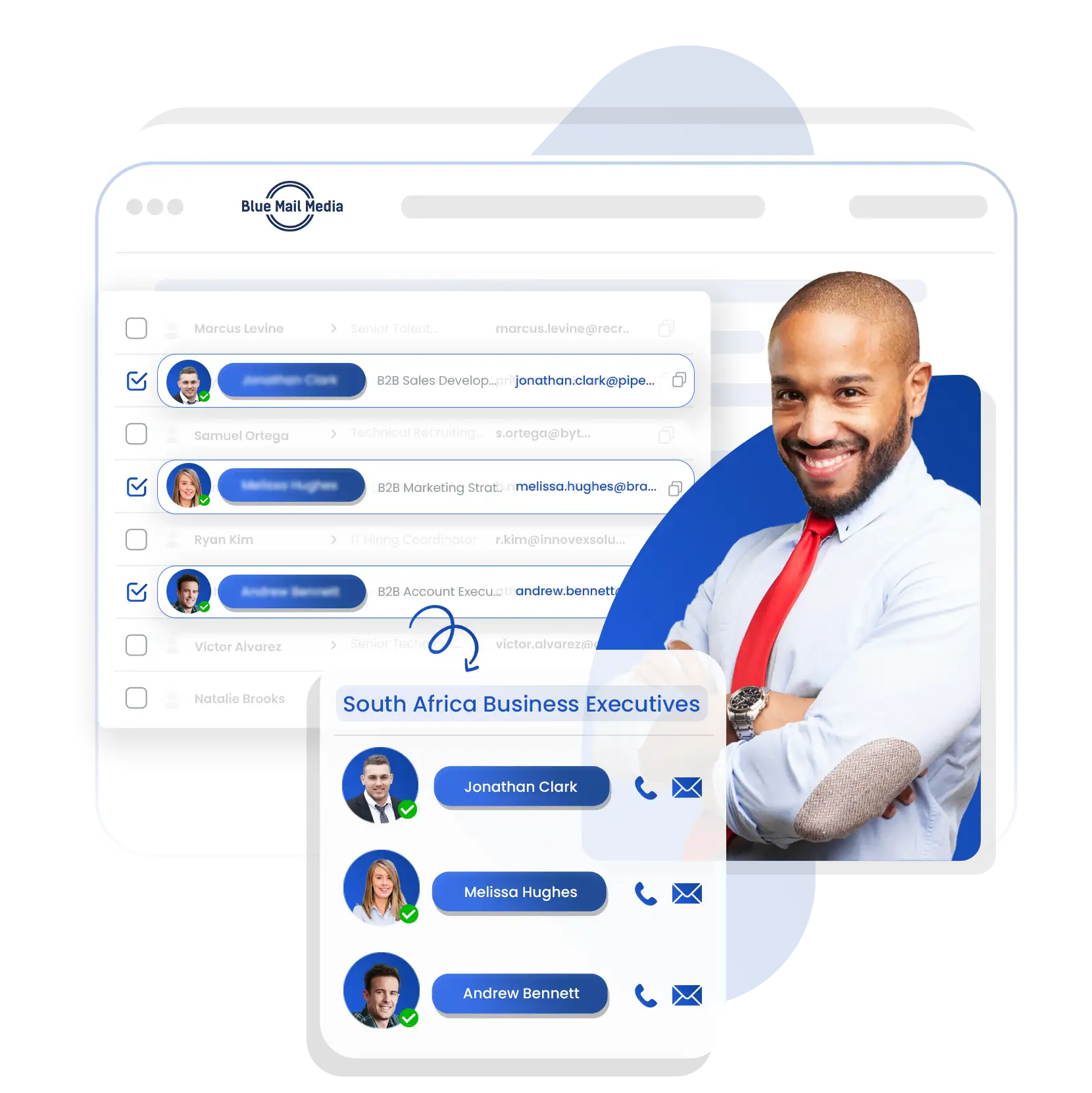 Africa business email list from Blue Mail Media for B2B marketing campaigns
