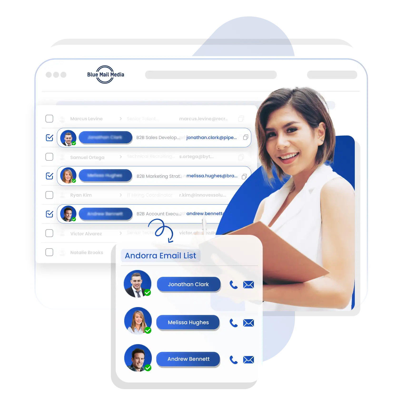 Andorra business email list from Blue Mail Media for B2B marketing campaigns