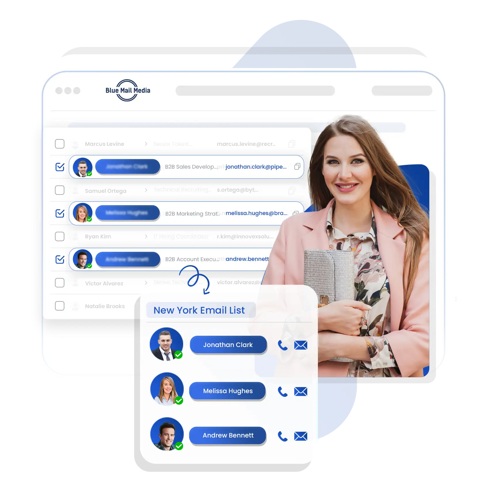 New York business email list from Blue Mail Media for B2B marketing campaigns