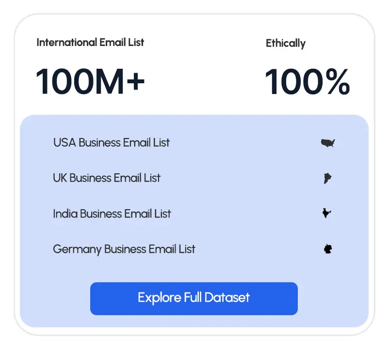 International email lists by country and region from Blue Mail Media