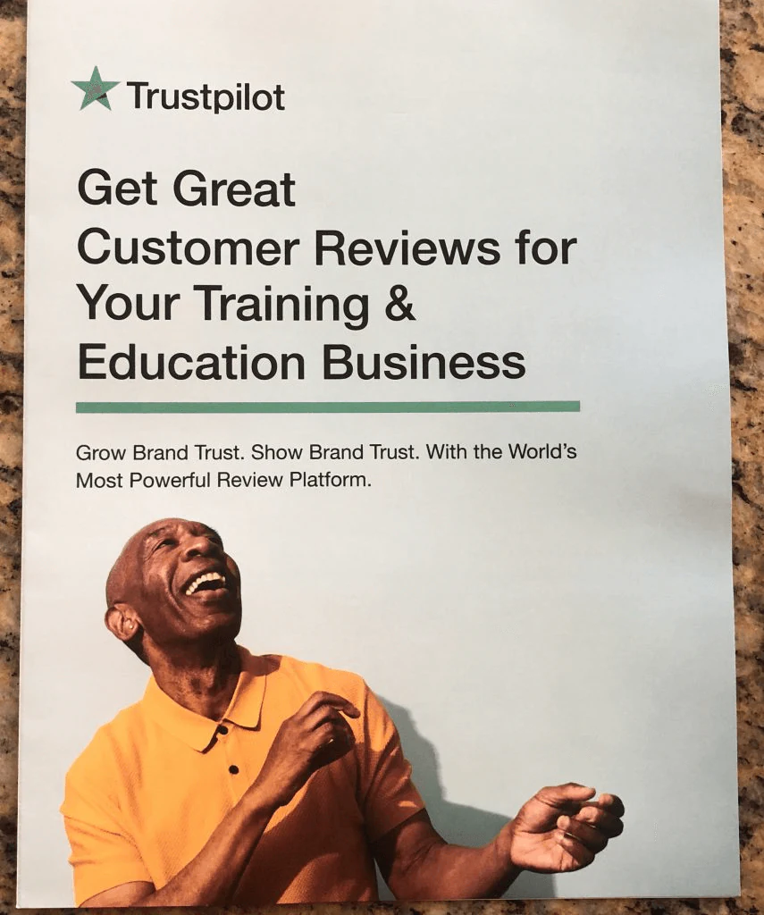 Trust pilot campaign, from the Blue Mail Media guide to direct mail marketing